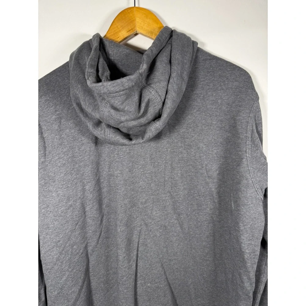 Nike Mens Full Zip Hoodie‎ Gray Fleece Embroidered Swoosh XL Charcoal Heather